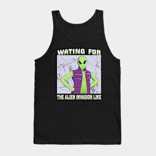 Funny Alien Invasion Meme Tank Top